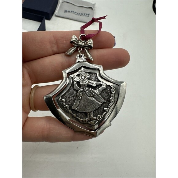 Danforth Pewter Nine Ladies Dancing Ornament Silver Tone 12 Days Of Christmas - Picture 4 of 11